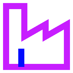 Store Factory Icon from Sharp Neon Set