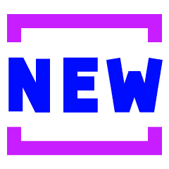 Tag New Square Icon from Sharp Neon Set