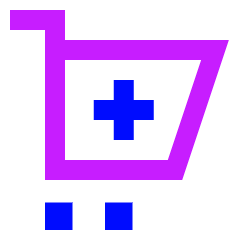 Shopping Cart Add Icon from Sharp Neon Set