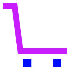 Shopping Cart Heavy Icon from Sharp Neon Set