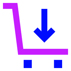 Shopping Cart Load Icon from Sharp Neon Set