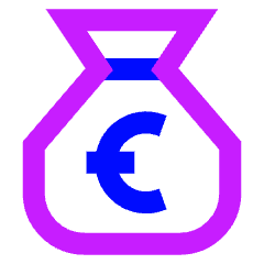 Bag Euro Icon from Sharp Neon Set