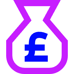 Bag Pound Icon from Sharp Neon Set
