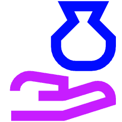 Bag Share Icon from Sharp Neon Set