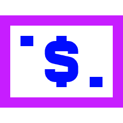 Bill Dollar 2 Icon from Sharp Neon Set