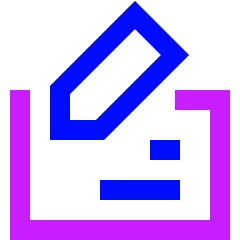 Cashing Check Icon from Sharp Neon Set