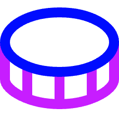 Coin Horizontal Icon from Sharp Neon Set