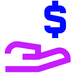 Share Money Dollar Icon from Sharp Neon Set