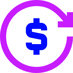 Transaction Repeat Recurring Icon from Sharp Neon Set