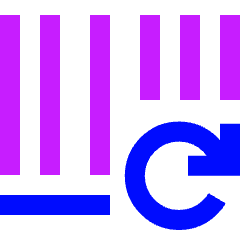 Bar Code Refresh Icon from Sharp Neon Set