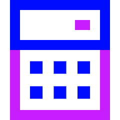Calculator 1 Icon from Sharp Neon Set