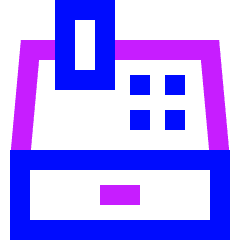 Cashier Icon from Sharp Neon Set