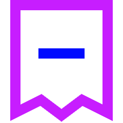 Receipt Subtract Icon from Sharp Neon Set