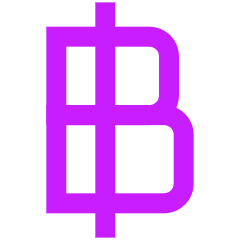 Baht Icon from Sharp Neon Set