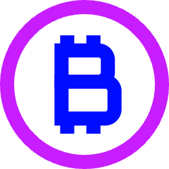 Bitcoin Circle 1 Icon from Sharp Neon Set