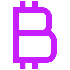 Bitcoin Icon from Sharp Neon Set