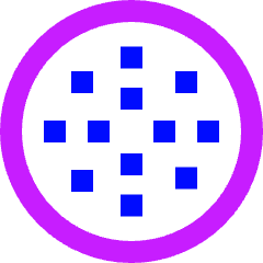 Cardano Circle Icon from Sharp Neon Set