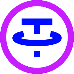 Tether Circle Icon from Sharp Neon Set