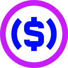 Usdc Circle Icon from Sharp Neon Set