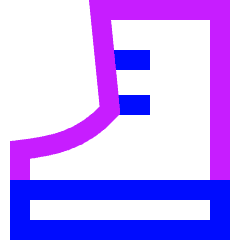 Boots Icon from Sharp Neon Set