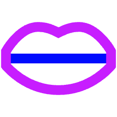 Mouth Lip Icon from Sharp Neon Set