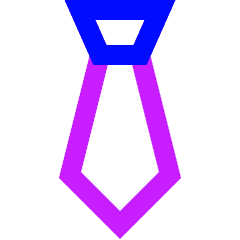 Necktie Icon from Sharp Neon Set