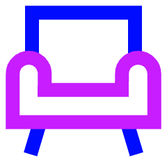 Chair 2 Icon from Sharp Neon Set