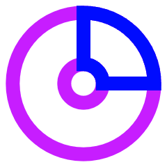 Donut Graph Icon from Sharp Neon Set
