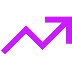 Graph Arrow Increase Icon from Sharp Neon Set