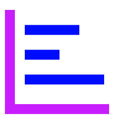 Graph Bar Horizontal Icon from Sharp Neon Set