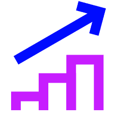 Graph Bar Increase Icon from Sharp Neon Set