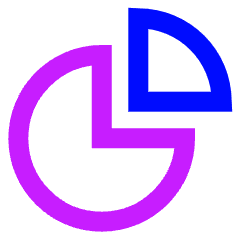 Pie Chart Icon from Sharp Neon Set