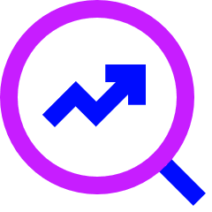 Search Arrow Increase Icon from Sharp Neon Set