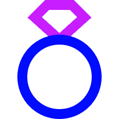 Ring Icon from Sharp Neon Set