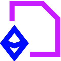 Document Smart Contract Icon from Sharp Neon Set