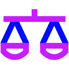 Justice Scale 1 Icon from Sharp Neon Set