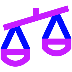 Justice Scale 2 Icon from Sharp Neon Set