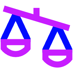 Justice Scale 3 Icon from Sharp Neon Set
