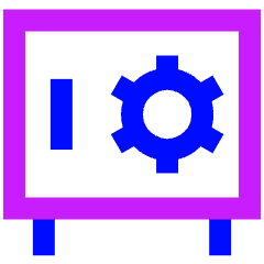 Safe Vault Icon from Sharp Neon Set