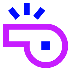 Whistle Icon from Sharp Neon Set