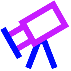 Telescope Icon from Sharp Neon Set