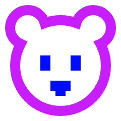 Bear Icon from Sharp Neon Set