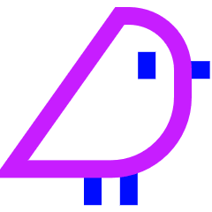 Bird Icon from Sharp Neon Set