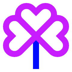 Clover Icon from Sharp Neon Set