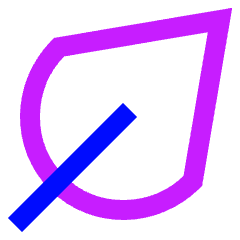 Leaf Icon from Sharp Neon Set