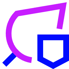 Leaf Protect Icon from Sharp Neon Set