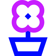 Potted Flower Icon from Sharp Neon Set