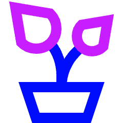 Potted Tree 2 Icon from Sharp Neon Set