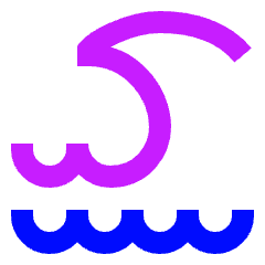 Tidal Wave Icon from Sharp Neon Set