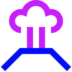 Volcano Icon from Sharp Neon Set